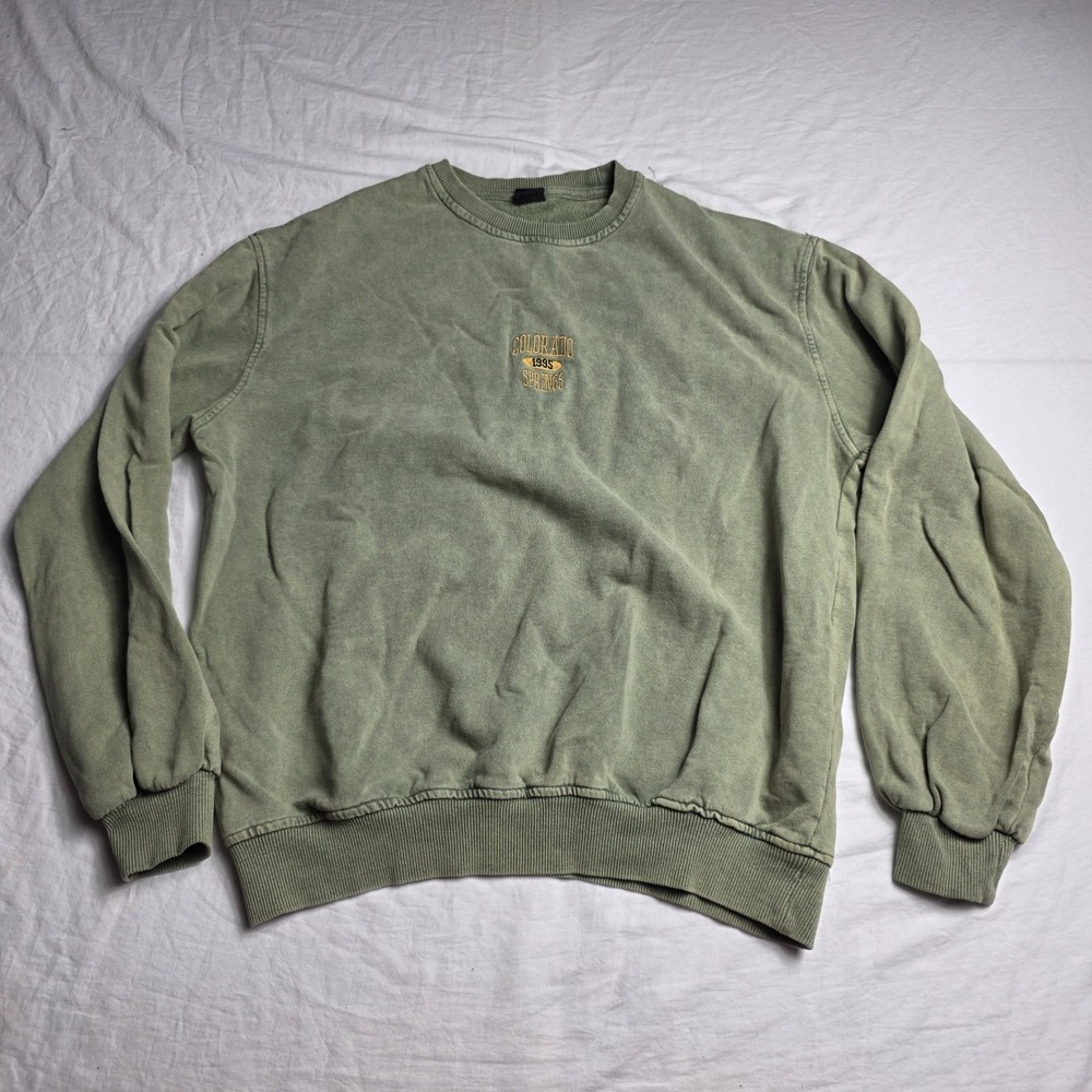 Pacsun women's sweatshirt colorado Springs Washed discoloration small green